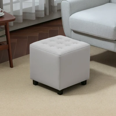 Footstool 35W x 35D x 35Hcm Light Grey