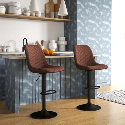 Barstools 47W x 54D x 85-110Hcm Brown