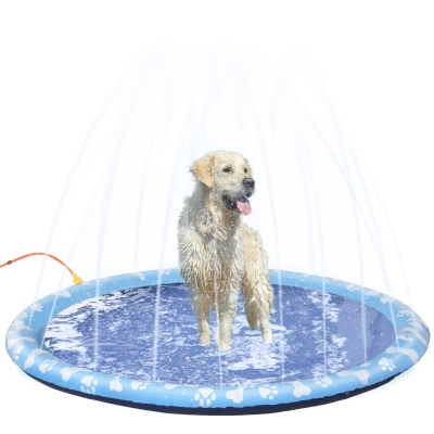 PawHut Splash Pad Sprinkler for Pets 170cm Outdoor Blue