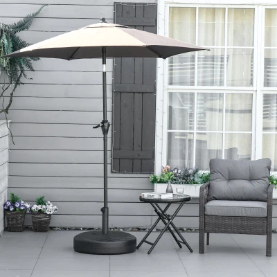 Outsunny Sonnenschirmständer Sonnenschirmhalter, wetterbeständig, befüllbar, Ø55 x 38H cm, Schwarz