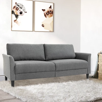 HOMCOM Divano 191cm x 79cm x 87cm Grigio