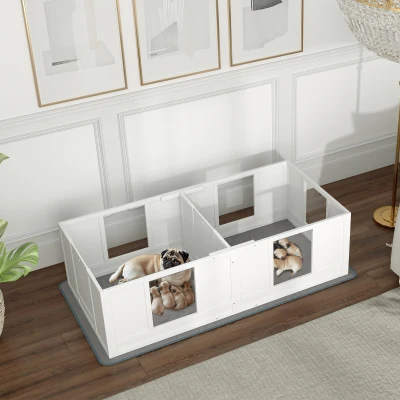 whelping box 164L x 80W x 48Hcm White