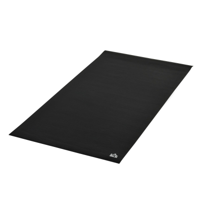 HOMCOM Bodenschutzmatte für Fitnessgeräte rutschfest Fitnessmatte 6 mm Dicke Unterlegmatte Sportmatte Multifunktionsmatte für Yoga Laufband Heimtrainer Yogamatte Bodenmatte 180x90 cm Schwarz