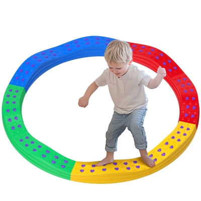 AIYAPLAY Vigas de Equilibrio para Niños de +3 Años de 8 Piezas Base Antideslizante para Entrenamiento de Equilibrio Multicolor