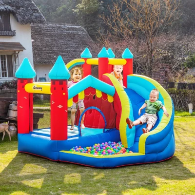 Outsunny Castello gonfiabile 290cm x 270cm x 230cm Rosso