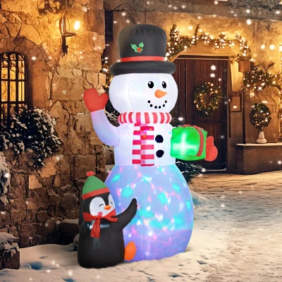 Inflatable Snowman 150W x 105D x 240Hcm White