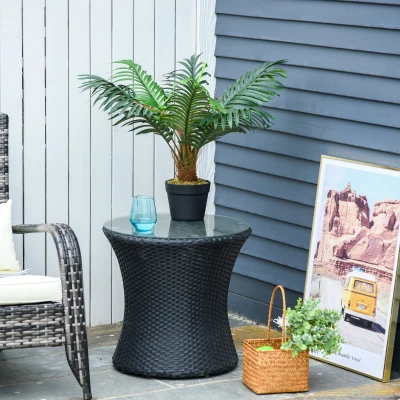 Outsunny 60cm Artificial Palm Tree 8 Leaves Indoor Outdoor