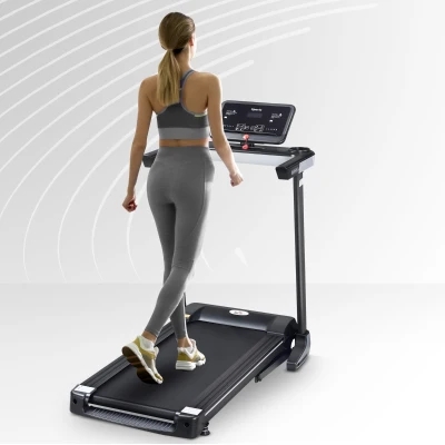 HOMCOM Tapis de Course Pliable 500W 1-12 Km/h Écran LCD Noir