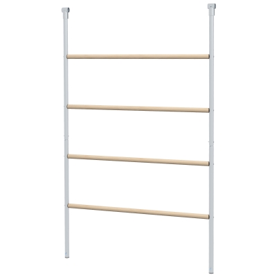 PawHut Perchoir Poules 4 Niveaux Bois Métal 140cm Naturel