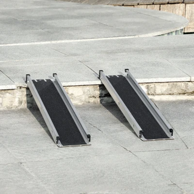Wheelchair Ramp 183L x 19.5W x 5Hcm Silver