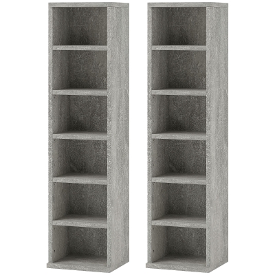 CD Shelf 21cm x 22.5cm x 88.5cm Cement Grey