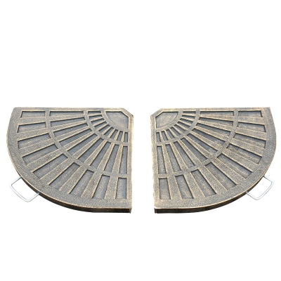 Outsunny Lot de 2 Poids de Lestage pour Parasol de Jardin 65 x 48 x 3,3 cm