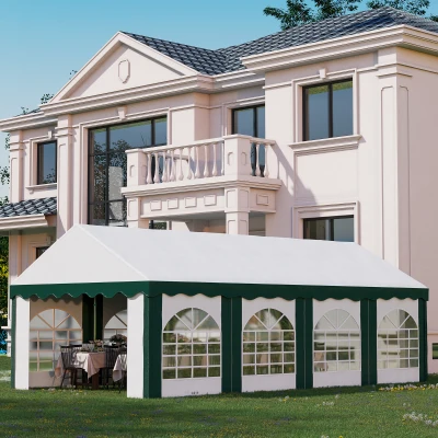 Outsunny 8x4m Garden Gazebo Party Tent with Windows