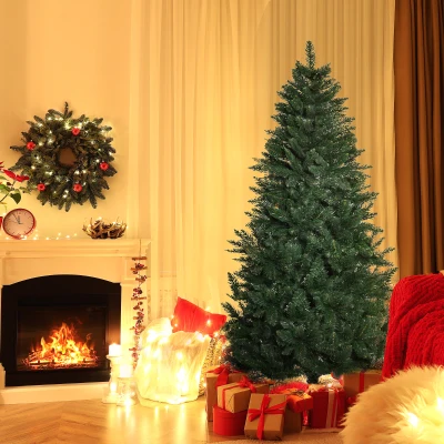 HOMCOM Albero di Natale 90cm x 90cm x 180cm Verde