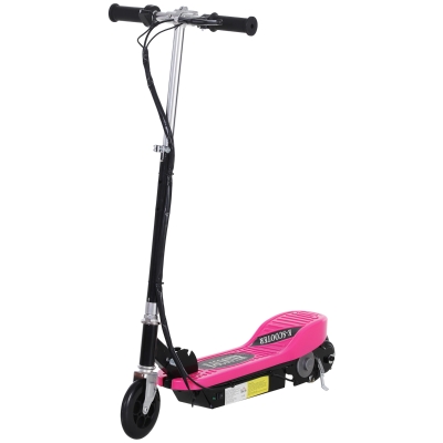 HOMCOM Patinete Eléctrico Plegable para Niños y Adolescentes de +7 Años con Manillar Ajustable en Altura 78x37x87-95 cm Rosa
