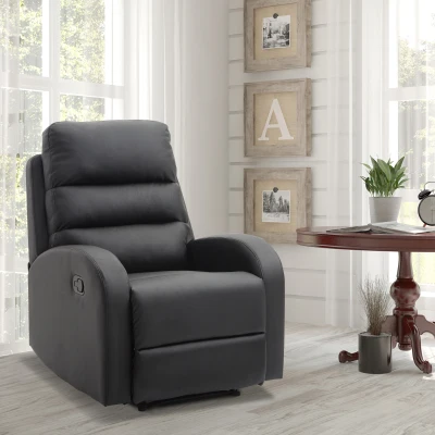 HOMCOM Poltrona Reclinabile W80*D91*H102cm Nero