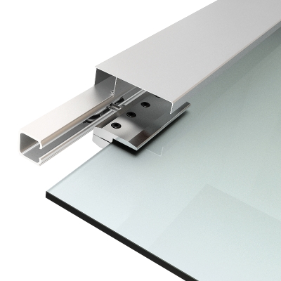 HOMCOM Puerta Corredera de Cristal 90x205 cm Puerta Corrediza Deslizante con Riel de Cristal de Seguridad Translúcido(m-9)