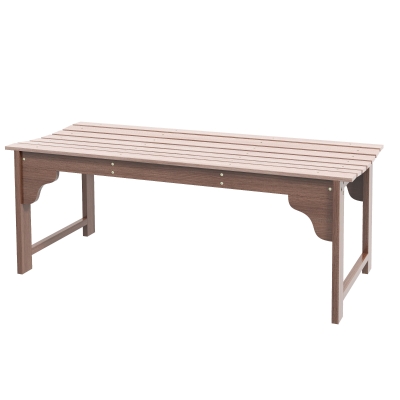 Outsunny Banc Jardin 2 Places Bois Sans Dossier Extérieur