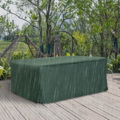 Outsunny Waterproof Rectangular Furniture Cover Green 222x155cm