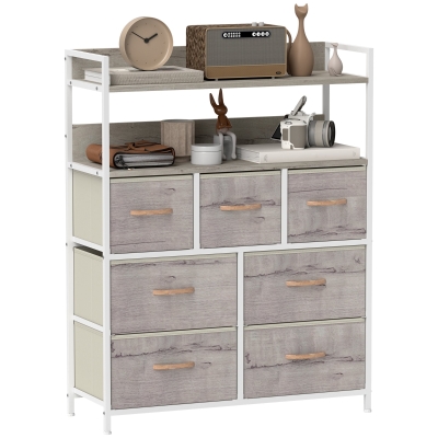 Chest of Drawers 79W x 29D x 101Hcm Natural wood finish