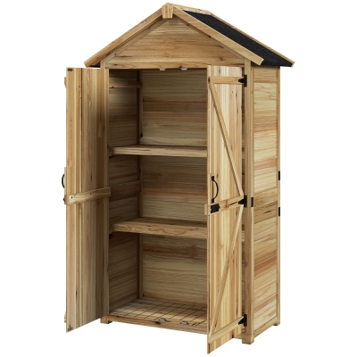 Outsunny Armoire Jardin Outils Toit Asphalte Verrouillable