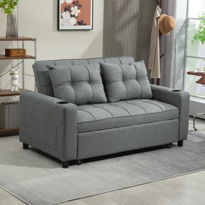 2 Seater Sofa Bed 157W x 90D x 91Hcm Charcoal grey