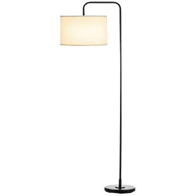 HOMCOM Lampadaire Métal Noir Moderne 163,5cm