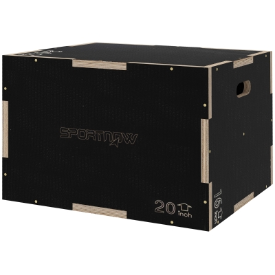 SPORTNOW Box Jump Bois 3 en 1 Pliométrie 41/51/61 cm
