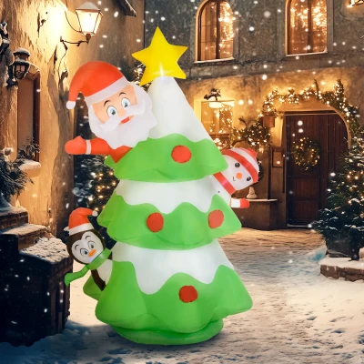 Inflatable Christmas Decoration 145W x 130D x 244Hcm Green