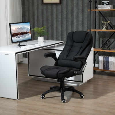 Vinsetto Ergonomic Office Chair Adjustable Height Reclining Black