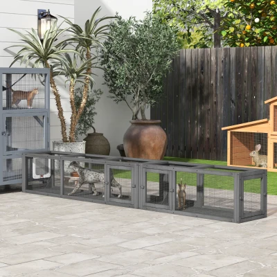 Cat Play Tunnel 250L x 38W x 38Hcm Dark Grey