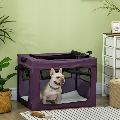 PawHut Pet Carrier with Cushion 80cm for Dogs Purple