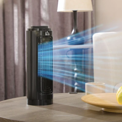 HOMCOM Ventilatore a Colonna a 3 Velocità e Basso Rumore Nero