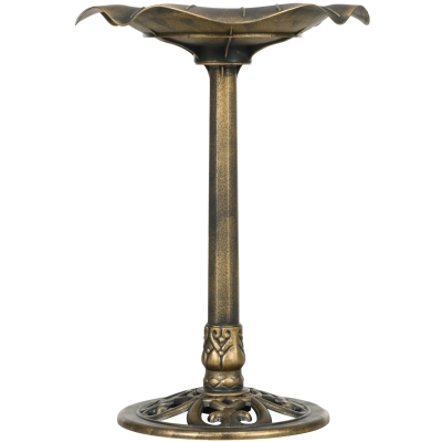 Outsunny Bain Oiseaux Lotus Polypropylène Ø50cm Bronze