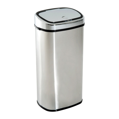 Poubelle automatique capacité 68 L chromée