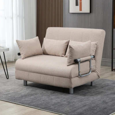 HOMCOM Poltrona 102cm x 82cm x 81cm Crema