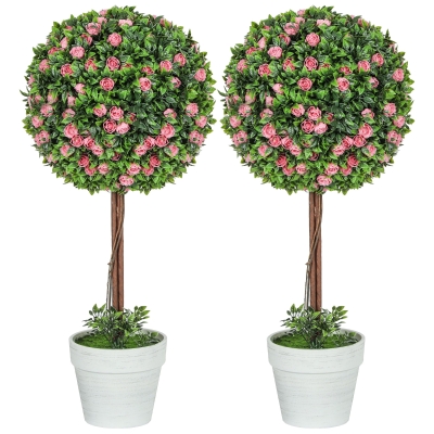 Artificial Plants 27cm x 27cm x 60cm Pink
