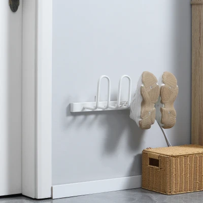 HOMCOM Wall-Mounted Electric Shoe Dryer for Boots, White