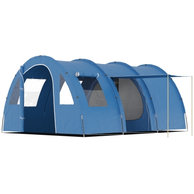 Outsunny 5-6 Man Tunnel Camping Tent with Carry Bag 2000mm