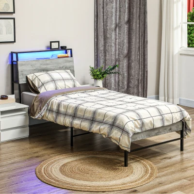 Bed Frame 90.5W x 212.5D x 105Hcm Cement Grey