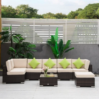 Outsunny Set mobile da giardino 78cm x 78cm x 65cm Marrone