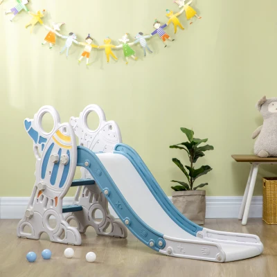 AIYAPLAY Tobogán Infantil para Niños de 18-36 Meses con 3 Escalones Antideslizantes para Interior Exterior 157x46,5x80 cm Gris