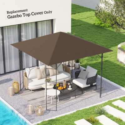 Replacement Canopy Top 298L x 298Wcm Brown