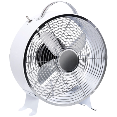 HOMCOM 10" 2-Speed Table Fan Portable White