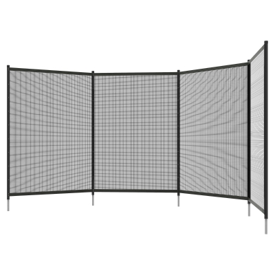 Outsunny Clôture barrière de sécurité pour piscine filet - lot de 4 panneaux - Dim. 365L x 126H cm - noir