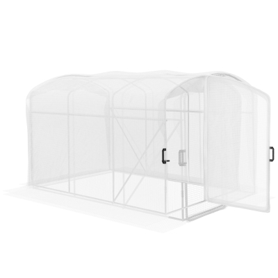 Outsunny Walk-in Grow House UV-resistant PE Steel 2x3x2m White