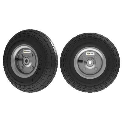 Outsunny 2 Pneus 16mm pour Chariot, Brouette, Diable