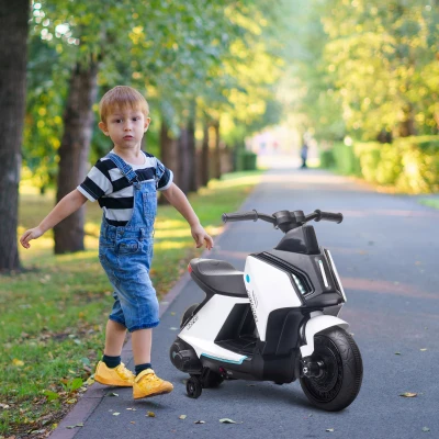 HOMCOM Moto elettrica per bambini 80cm x 39.5cm x 51cm Bianco