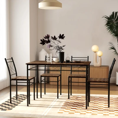 Dining Table Set 110cm x 70cm x 75cm Oak