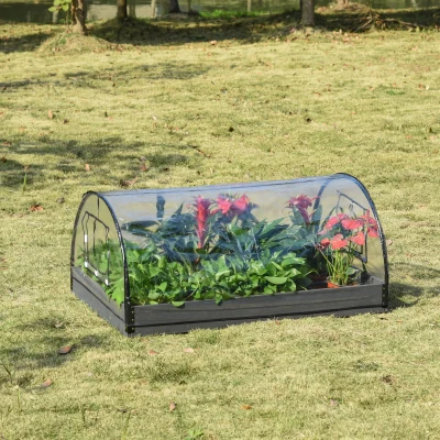 Outsunny c Treibhaus Tomatenhaus Frühbeet kunststoff Stahl Transparent 120 x 79 x 53 cm